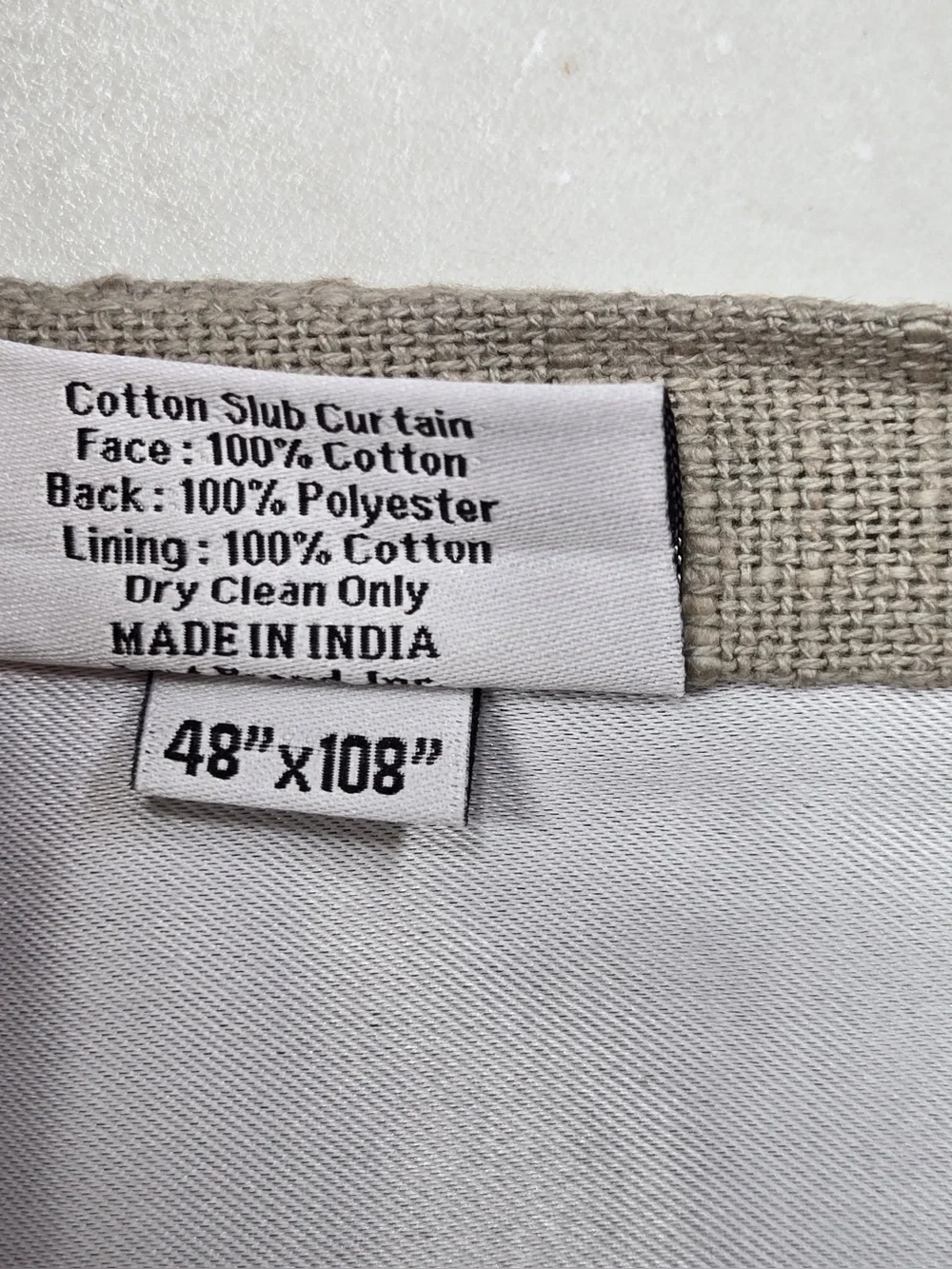 NWT QUINCE Set Of 2 48x108 Cotton Slub Blackout Curtains Grey 0836